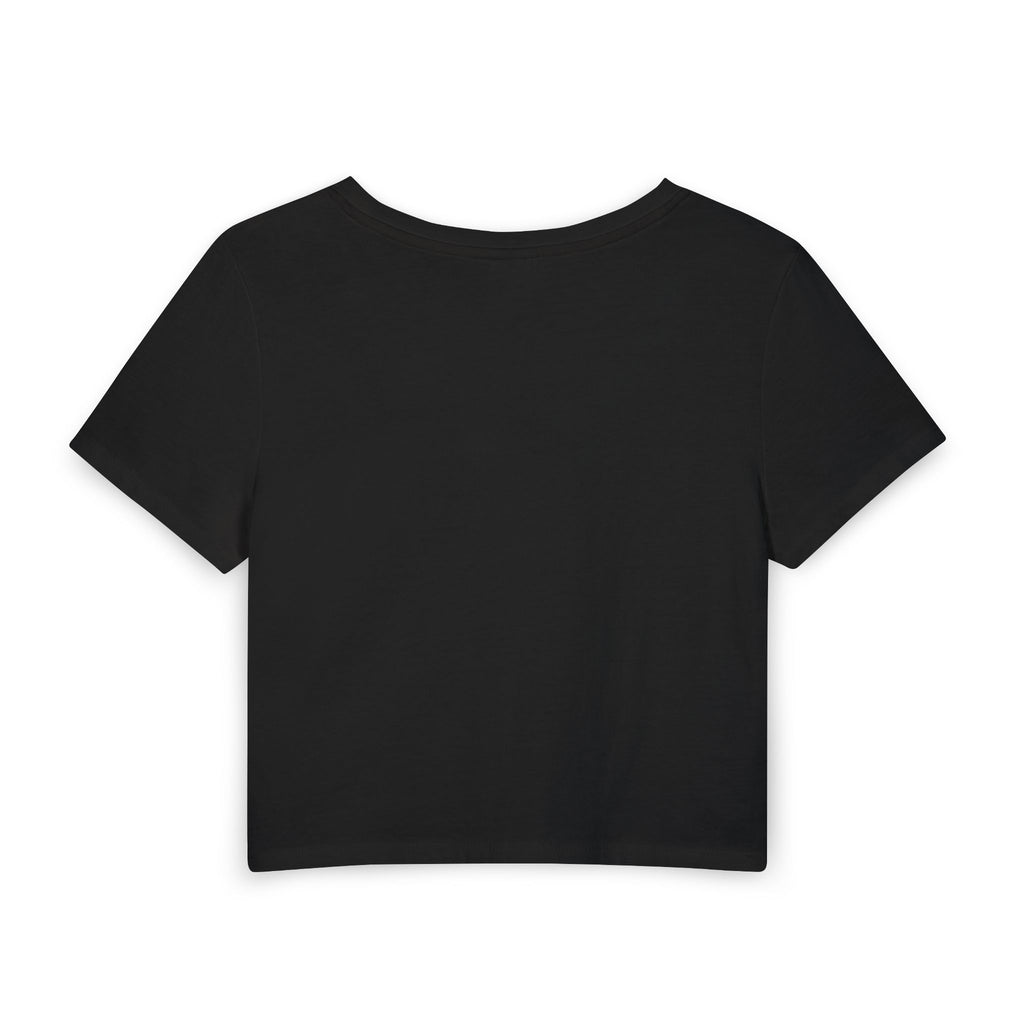Angel Face Dark Mind Baby Tee — Women's Cropped Graphic Tee