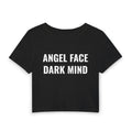 Angel Face Dark Mind Baby Tee — Women's Cropped Graphic Tee